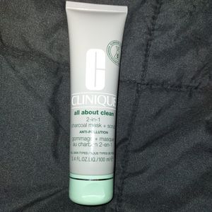 Clinique charcoal mask + scrub